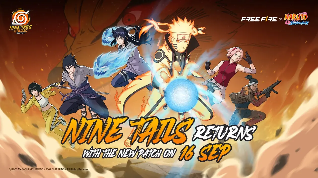 Free Fire x Naruto 2026: Free Bundle Choice, Nine Tails and Event Dates