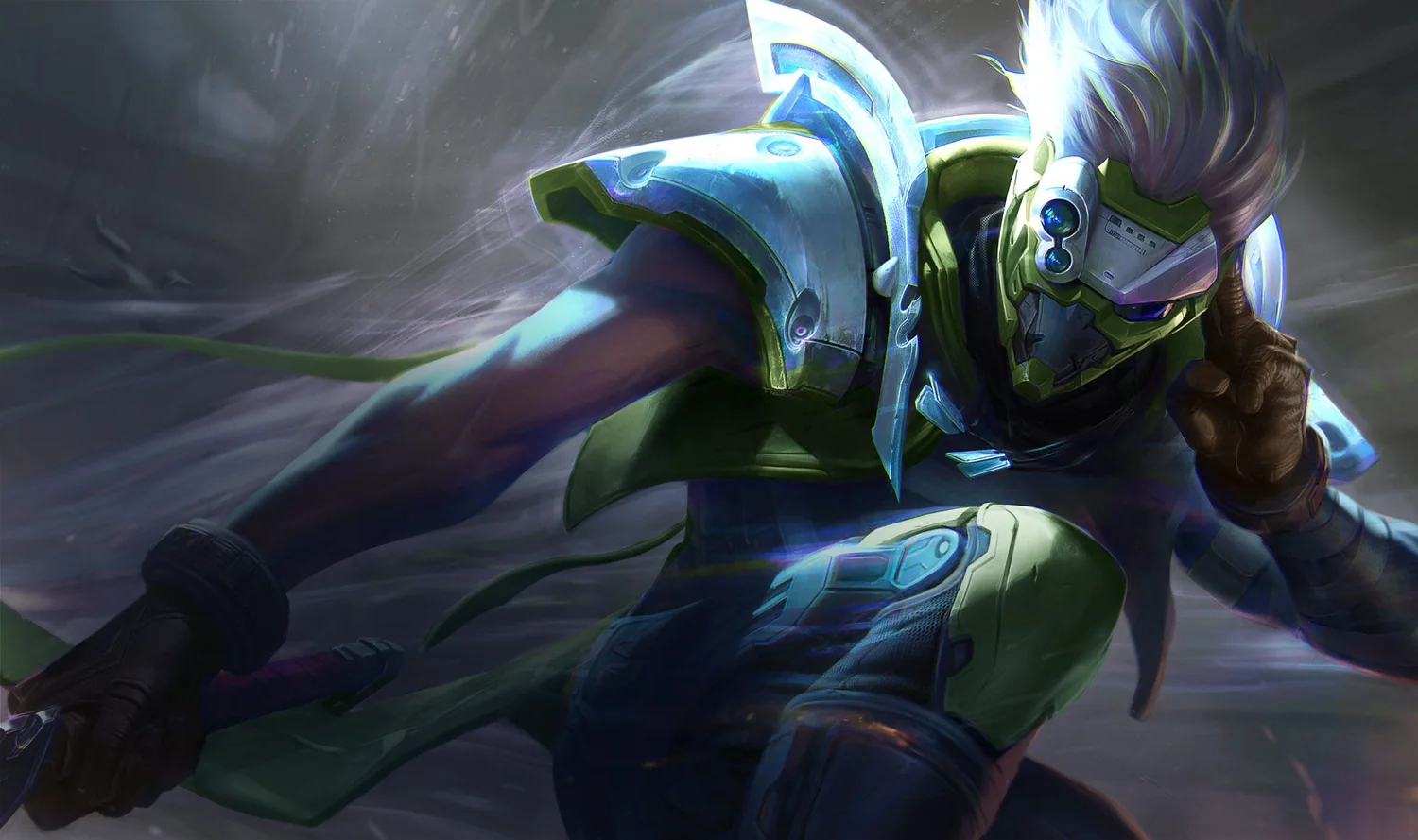 Official Space Gods artwork of a green-armoured champion
