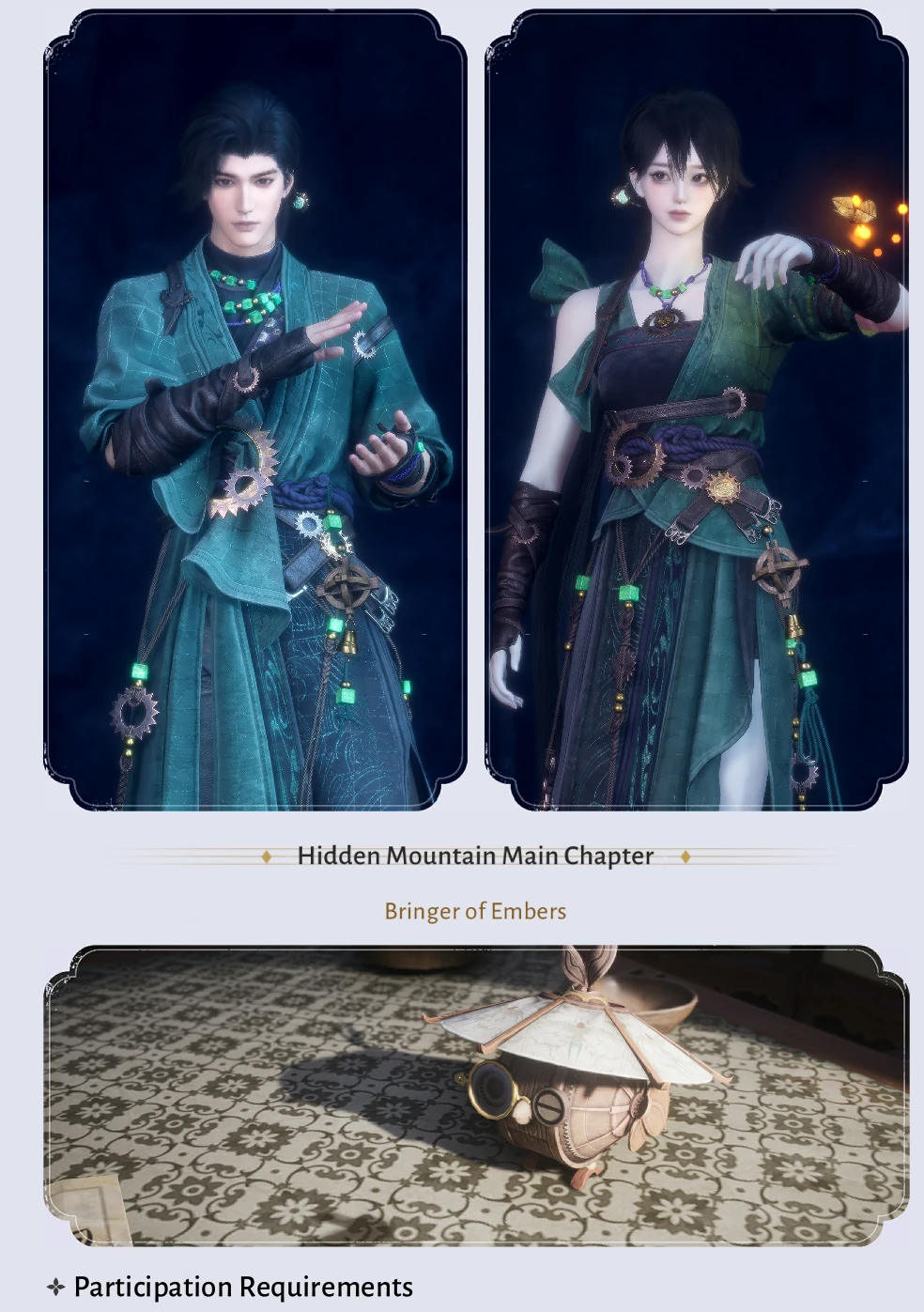 Where Winds Meet Version 2.0 illustrated overview of Hidden Mountain, story chapters, rewards and exploration features continued