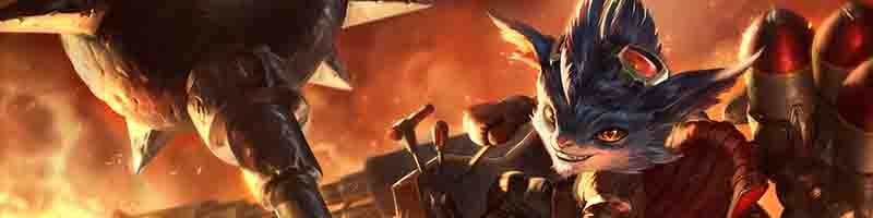Rumble piloting his mech in official Wild Rift artwork.