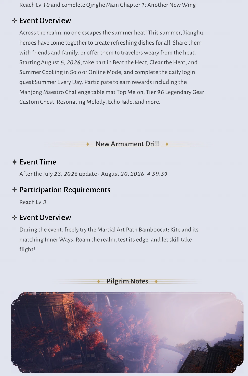 Where Winds Meet Version 2.0 illustrated overview of campaigns, multiplayer activities and seasonal systems continued
