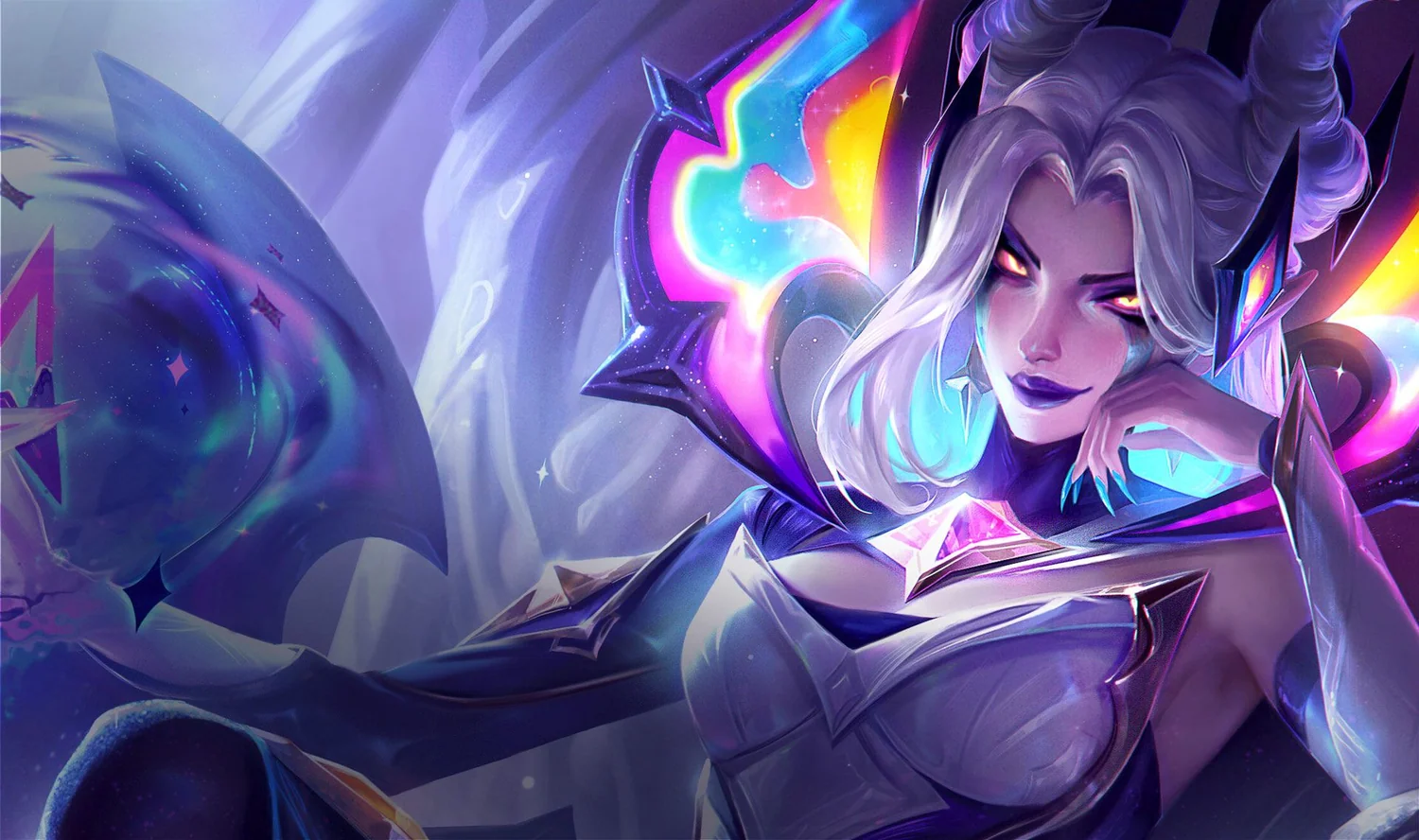 Official Space Gods champion artwork in purple and blue
