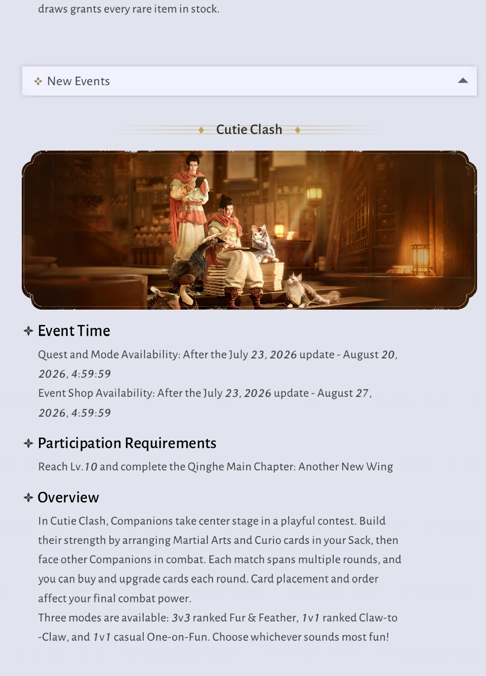 Where Winds Meet Version 2.0 illustrated overview of campaigns, multiplayer activities and seasonal systems continued