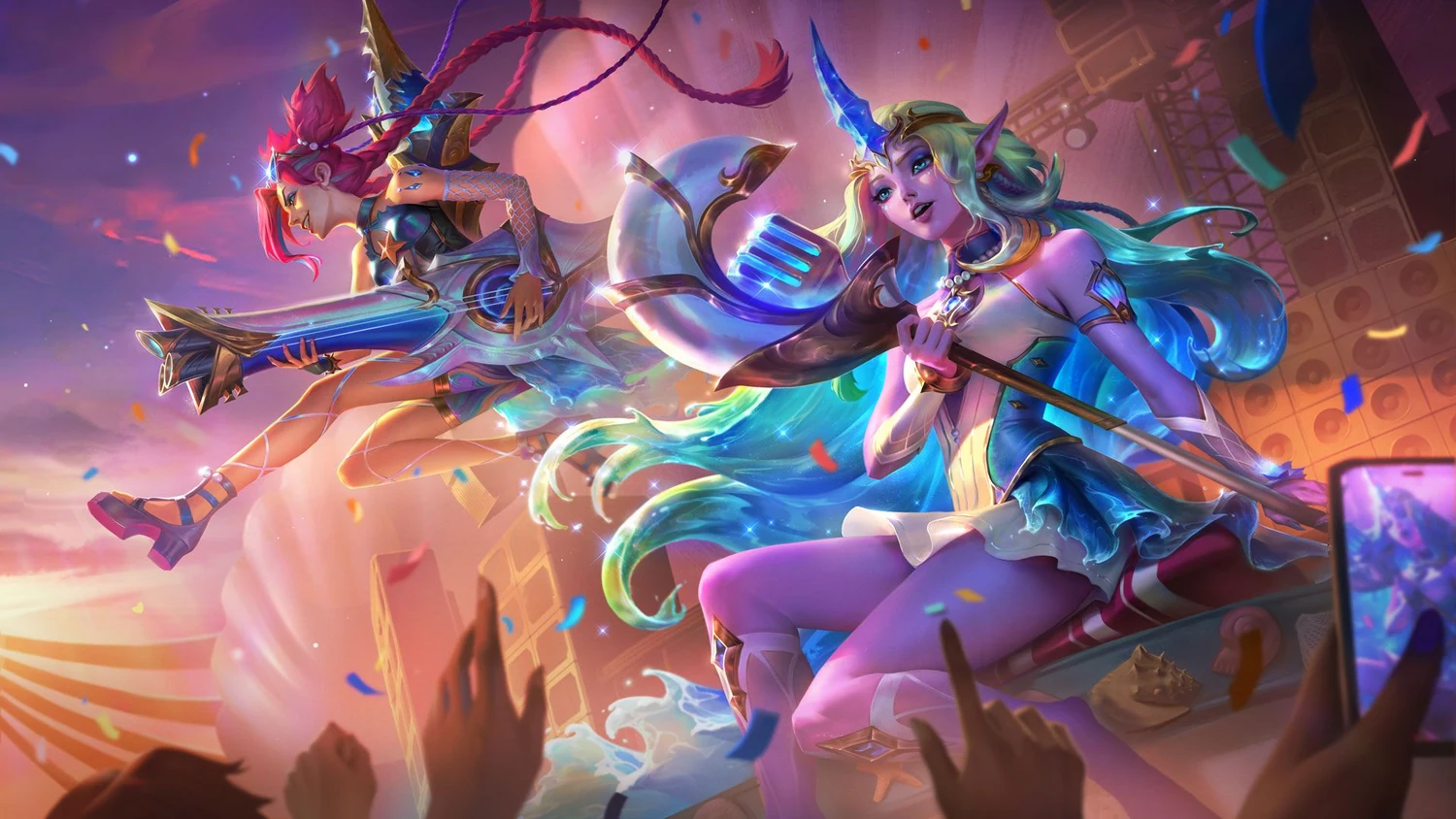 Ocean Song Soraka and Ocean Song Jinx splash artwork