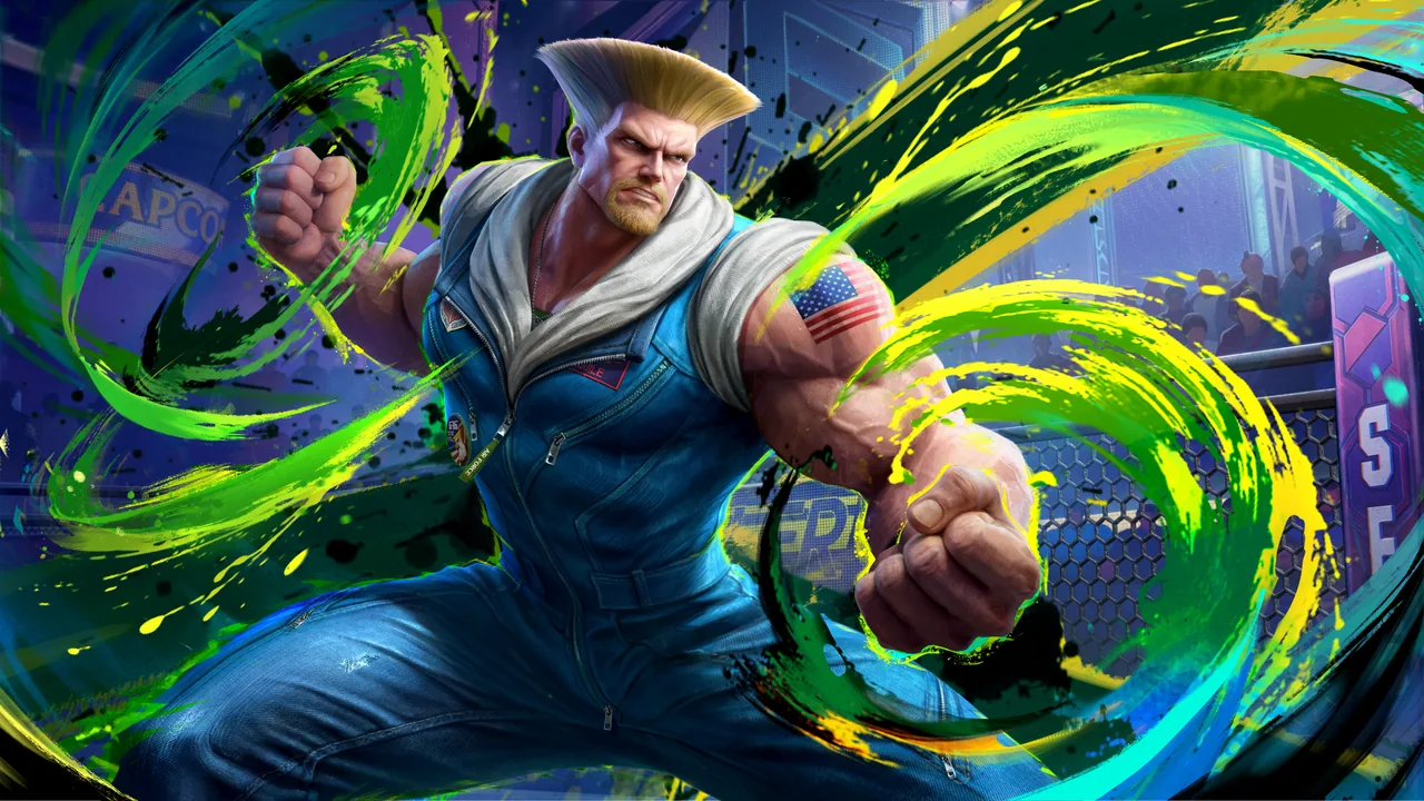 Dyrroth as Guile in the MLBB × Street Fighter 6 collaboration