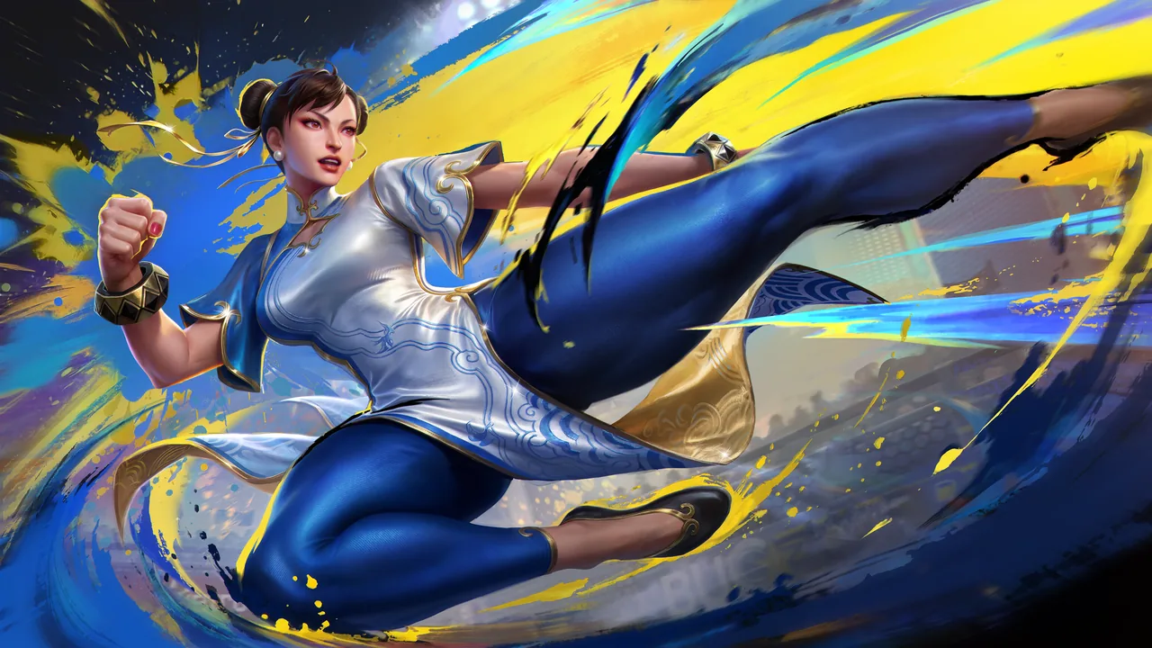 Guinevere as Chun-Li in the MLBB × Street Fighter 6 collaboration