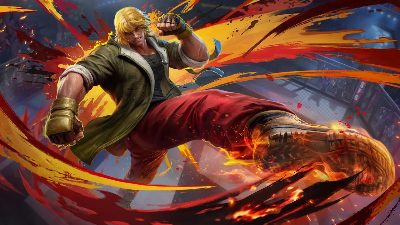 Chou as Ken in the MLBB × Street Fighter 6 collaboration