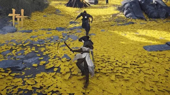 Hero's Blood dashing through enemies with Riven Twinblades