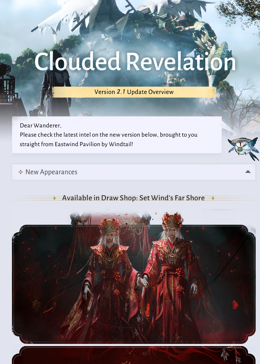 Clouded Revelation new appearances overview and Wind's Far Shore set